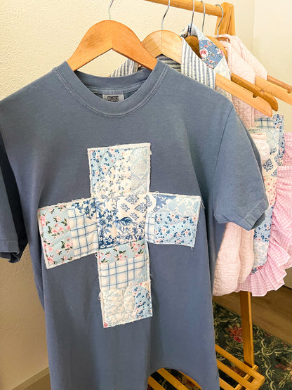 Quilted Cross Comfort Tee